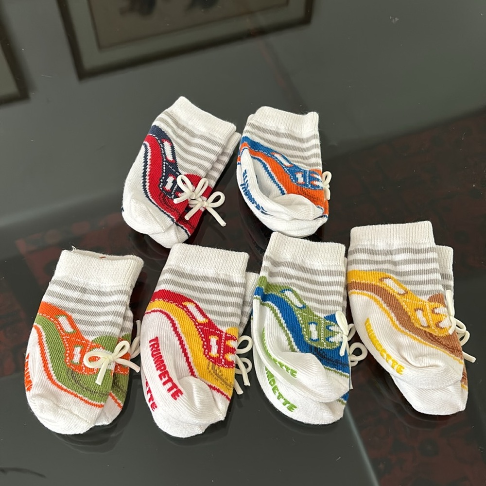 Trumpette Baby Socks 6-Pack – Maryjane & Johnny Sneaker Style, 0–12 Months